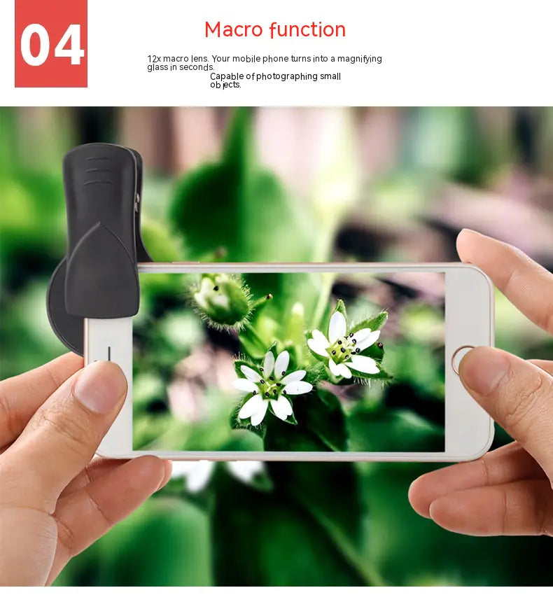 Universal 0.45x Wide Angle & 12.5x Macro Phone Lens
